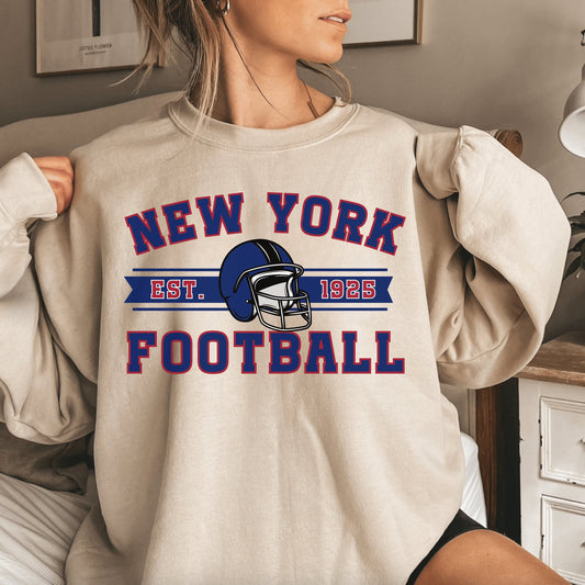 Giant Sweatshirt Vintage New York Football Crewneck Ny Fan Gift Shirt