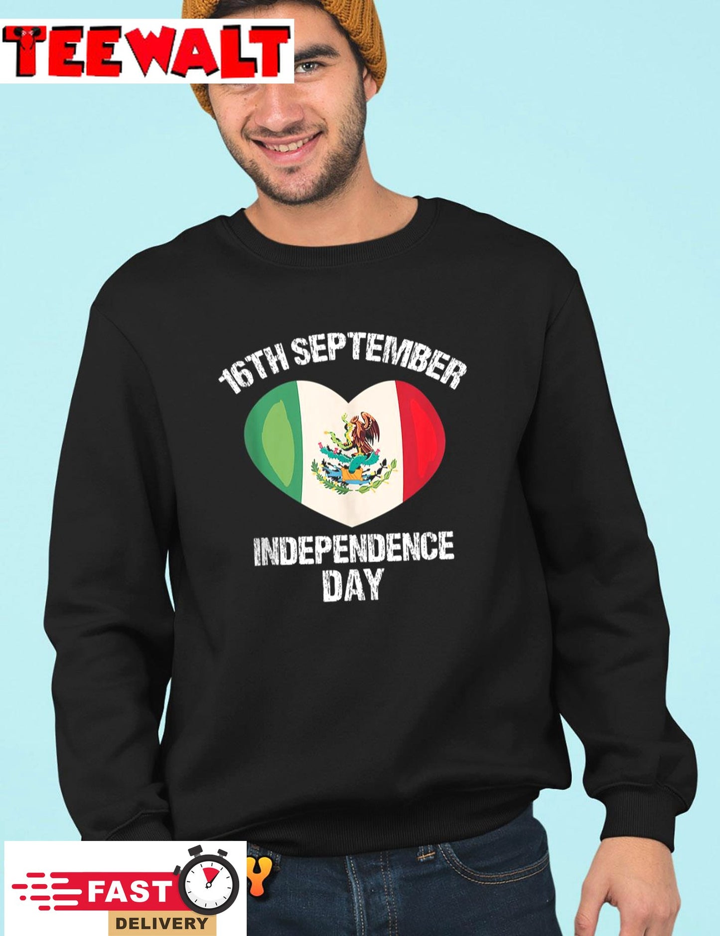 Vintage Mexico Flag 16 September Mexican T-Shirt