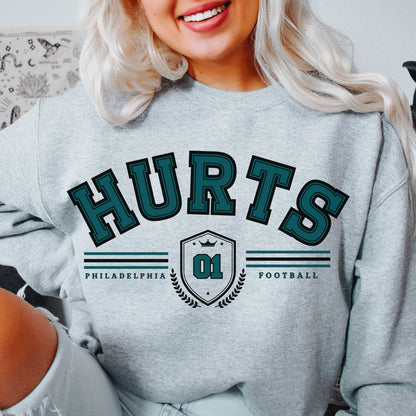 Vintage Jalen Hurts Philadelphia Football Sweatshirt - Eagle Fan Apparel