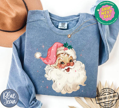 Retro Santa Christmas Sweatshirt Perfect Gift