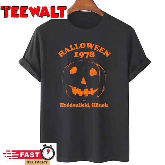 Halloween 1978 Holiday Spooky Haddonfield Pumpkin Illinois T-Shirt