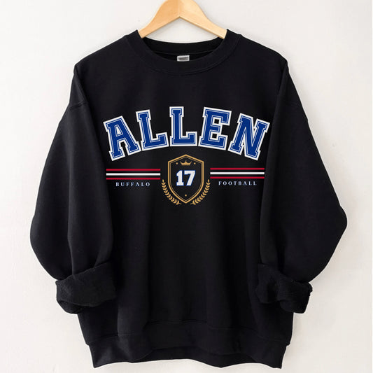 Josh Allen Vintage Style Buffalo Football Sweatshirt Crewneck Shirt