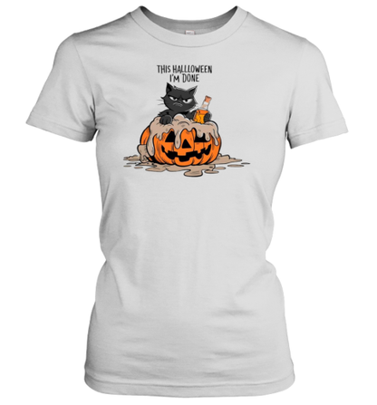 Lazy Cat This Halloween I&#39M Done T-Shirt