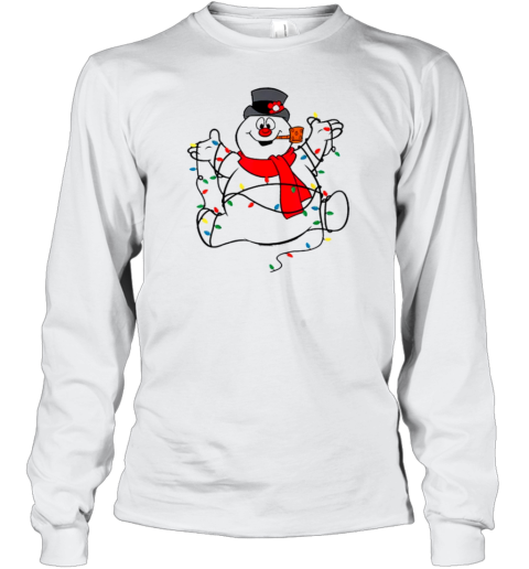 Frosty The Snowman Christmas Lights Teacher T-Shirt