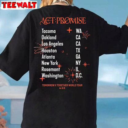 Awesome Txt Act Promise Tour T Shirt , Cool Design Txt Temptation Sweatshirt Sweater