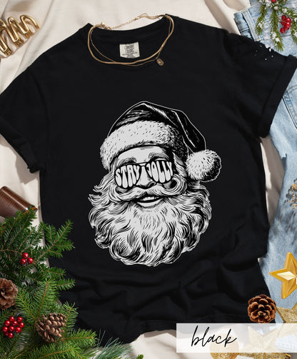 Stay Jolly Santa Retro Christmas Tee