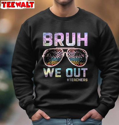 Creative Summer Holiday Unisex Hoodie, New Rare Bruh We Back Shirt Long Sleeve