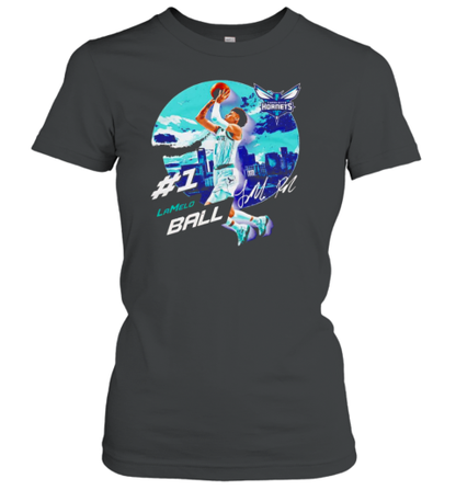 Lamelo Ball Charlotte Hornets City Emblem Signature Vintage T-Shirt