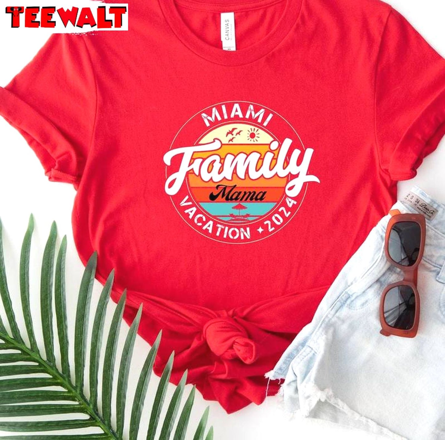 Vintage Family Vacation 2024 Shirt, Groovy Vacation Short Sleeve