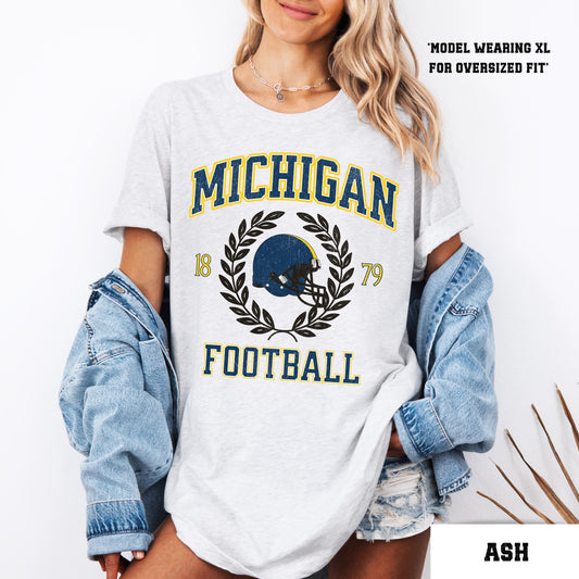 Michigan Football Varsity Game Day Shirt - Comfort Colors College Apparel