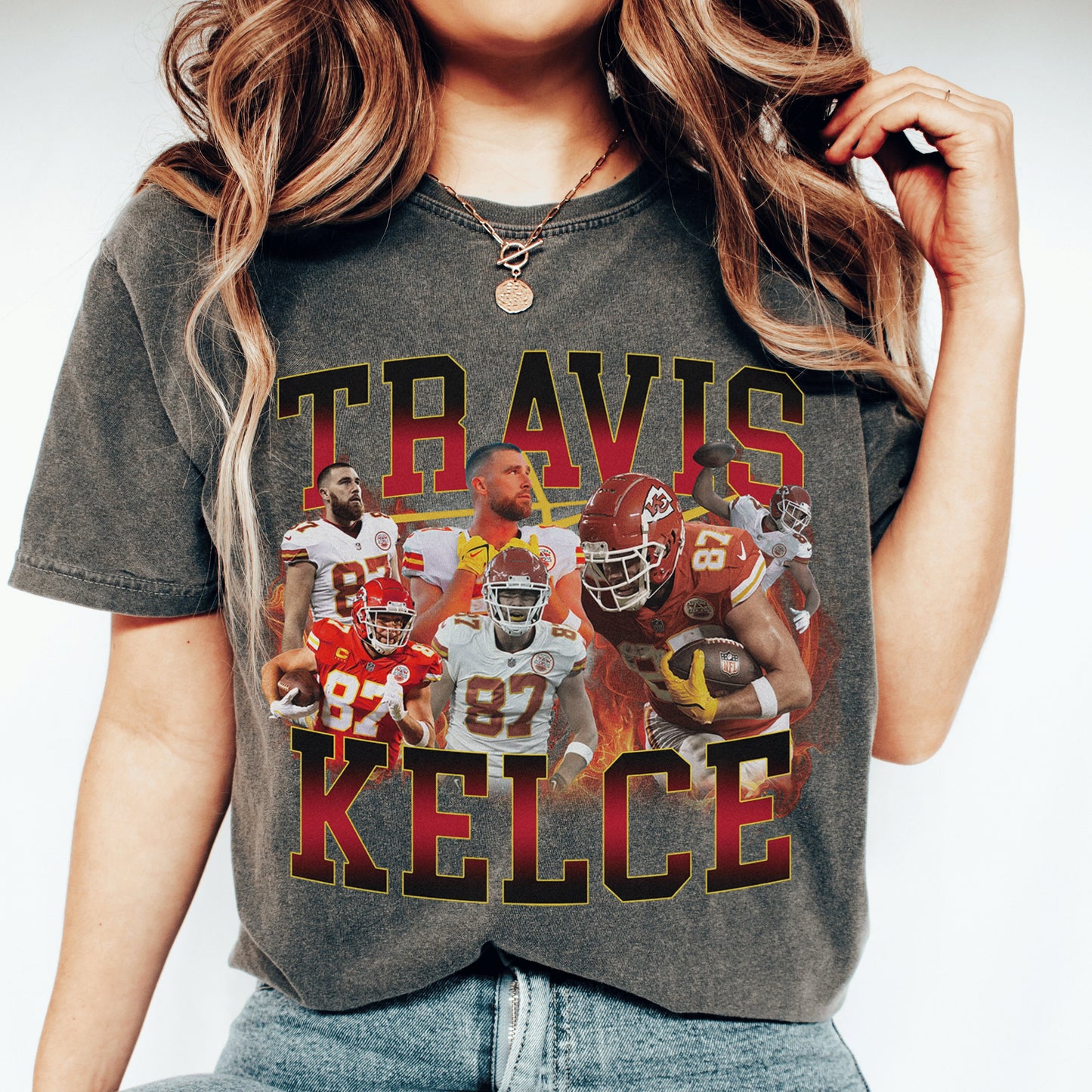 Travis Kelce Kansas City Football Shirt, Comfort Colors T-Shirt & Sweatshirt