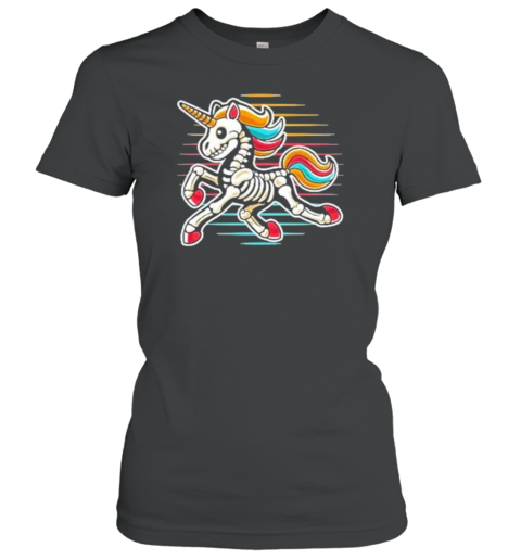 Halloween Unicorn Skeleton X Ray T-Shirt