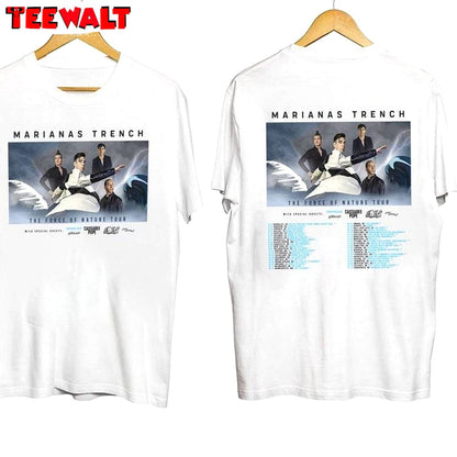 Marianas Trench The Force Of Nature Tour 2024 Shirt, Marianas Trench 2024 Tee Tops Crewneck