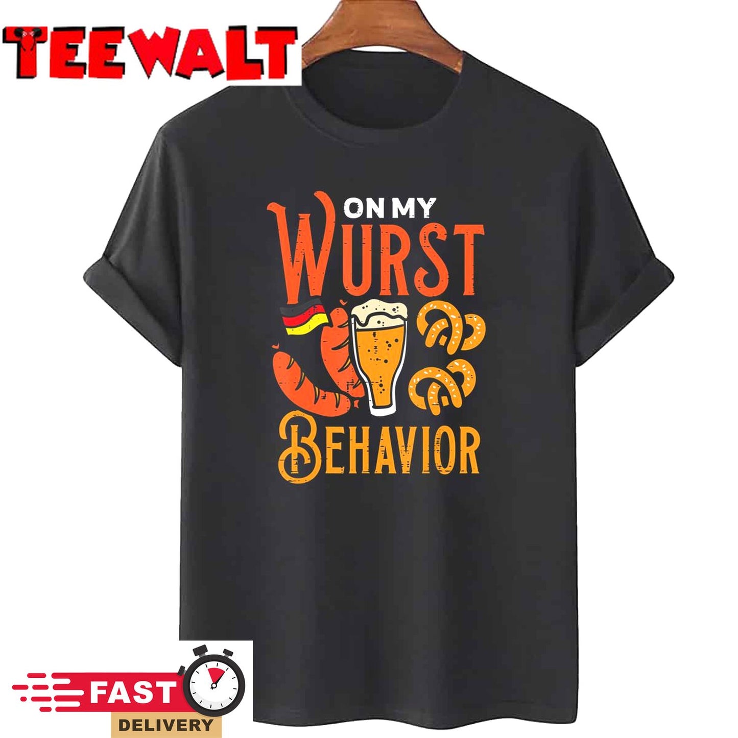 On My Wurst Behavior Funny Bavarian Oktoberfest Men Women T-Shirt