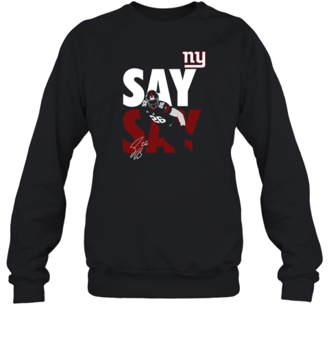 New York Giants Saquon Barkley Say Say Signature T-Shirt