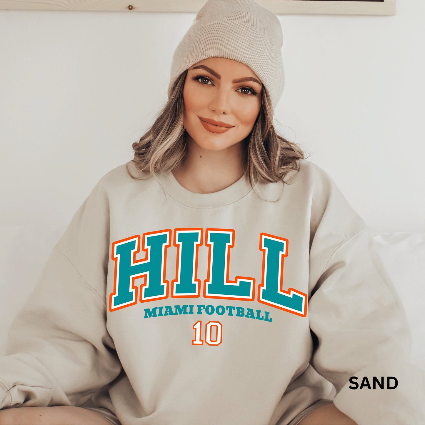 Tyreek Hill Vintage Miami Football Sweatshirt - Dolphin Football Shirt