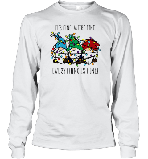 Everything Is Fine Teacher Female V Neck T-Shirt