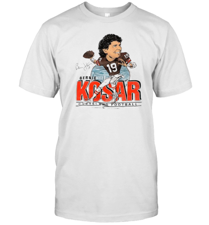 Bernie Kosar Cleveland Browns 19 Football Cartoon T-Shirt