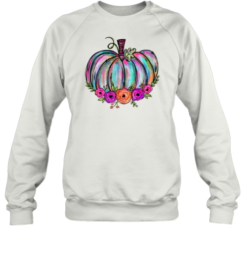 Colorful Pumpkin Watercolor Pumpkin Teacher T-Shirt