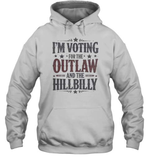 I'M Voting For The Outlaw And The Hillbilly Trump Vance 2024 Election T-Shirt