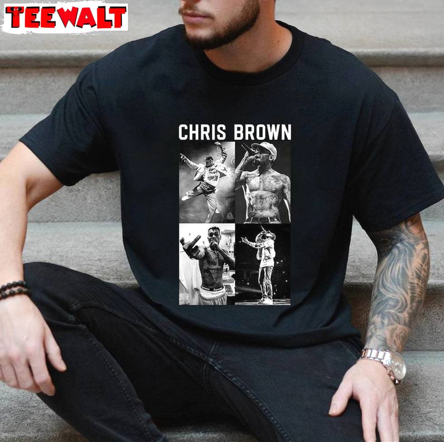 Trendy Chris Brown Shirt, Must Have 11 11 Tour 2024 Crewneck Tee Tops