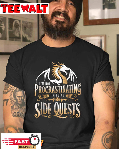 I'm Not Procrastinating I'm Doing Side Quests Gamer Gift Tee T-Shirt