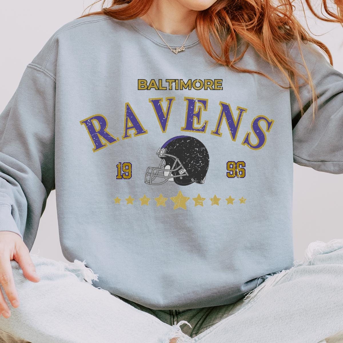 Vintage Baltimore Ravens Sweatshirt - Nfl Gameday Apparel