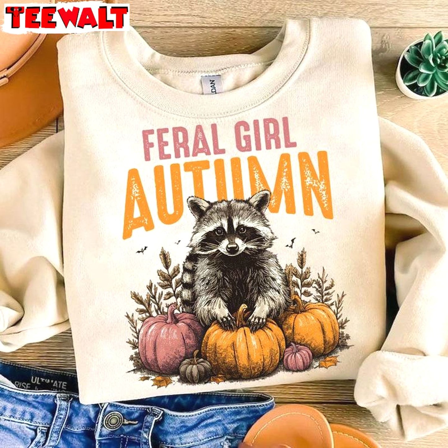 Must Have Fall Inspirational Unisex Hoodie, Groovy Feral Girl Autumn Shirt Short Sleeve