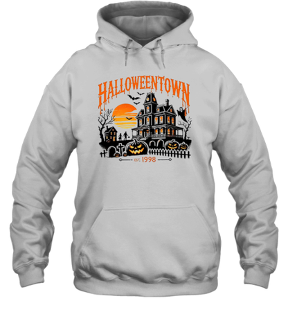 Halloween Town Pumpkin Ghost Bat Teacher T-Shirt