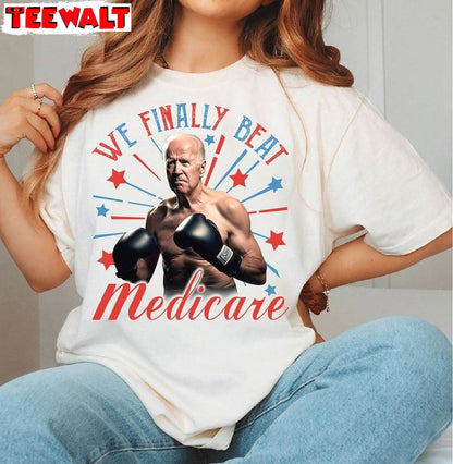 Cool Design Mericare T Shirt , Groovy We Finally Beat Medicare