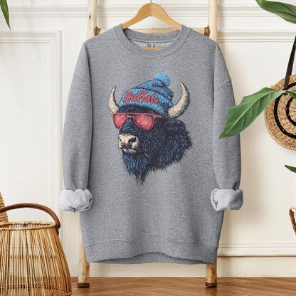 Buffalo Football Crewneck Sweatshirt - Vintage Fan Game Day