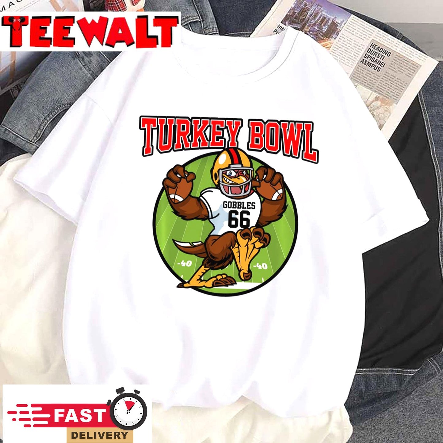 Turkey Bowl Thanksgiving  Funny Football Game Gift Pullover Hoodie