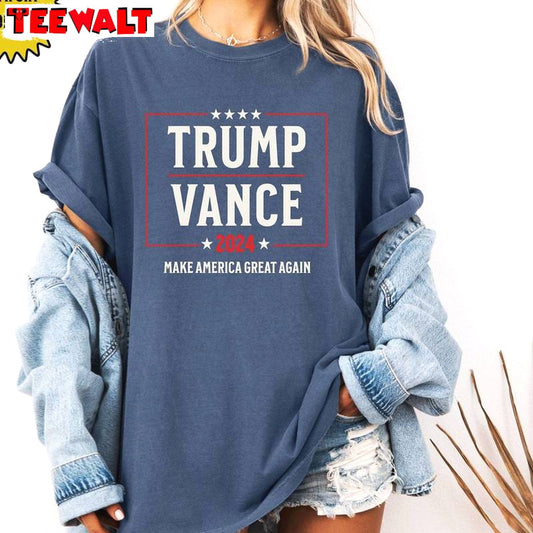 Awesome Trump Vance Shirt, Groovy Trump 2024 Election Tee Tops Sweater