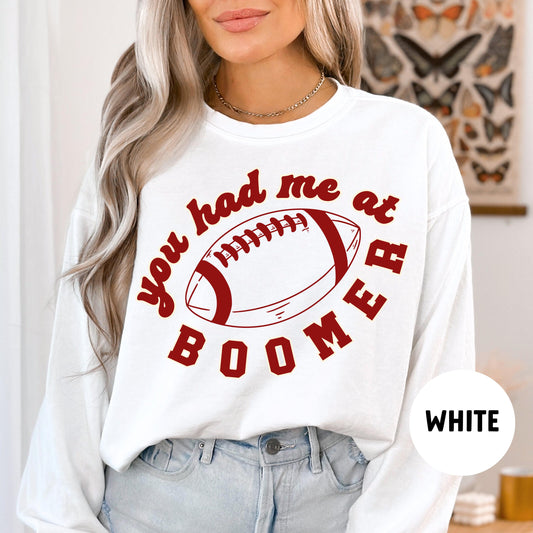 Oklahoma Football Sweatshirt, College Game Day Boomer Shirt, Comfort Colors