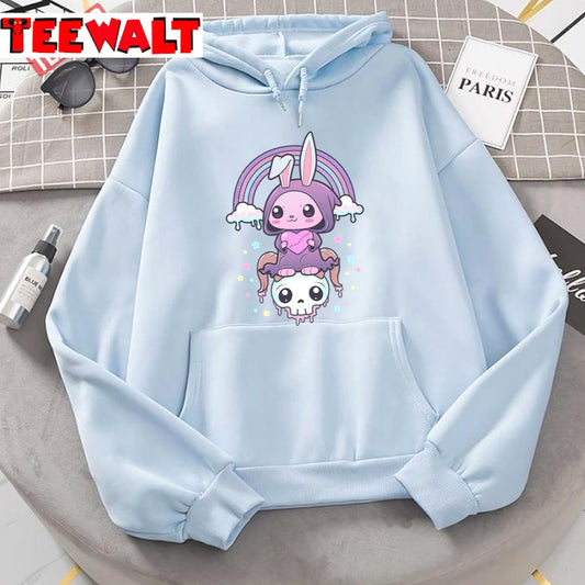 Kawaii Pastel Goth Cute Creepy Rabbit Unisex Hoodie