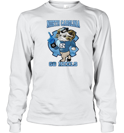 North Carolina Tar Heels Football Go Heels Blue Mascot T-Shirt