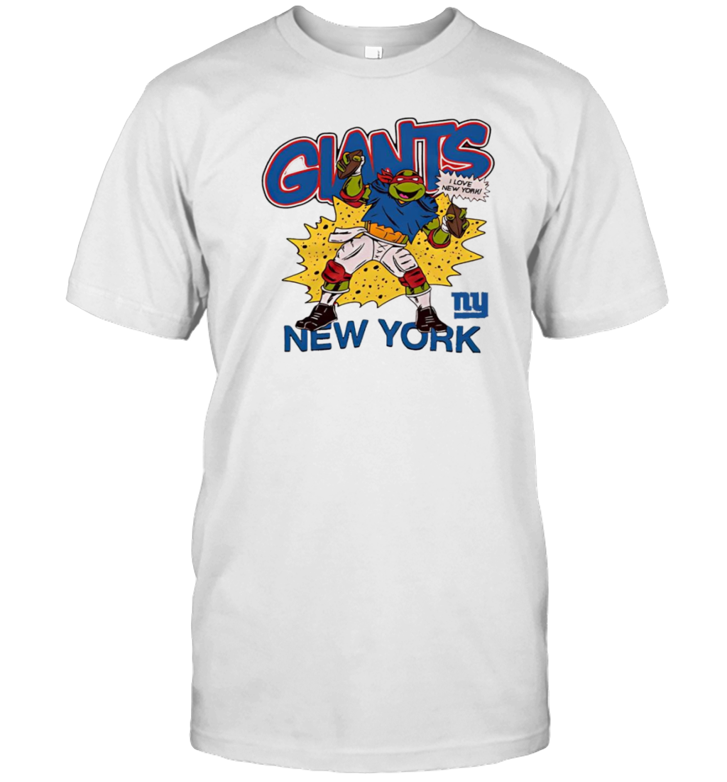 New York Giants Ninja Turtles Raphael I Love New York T-Shirt