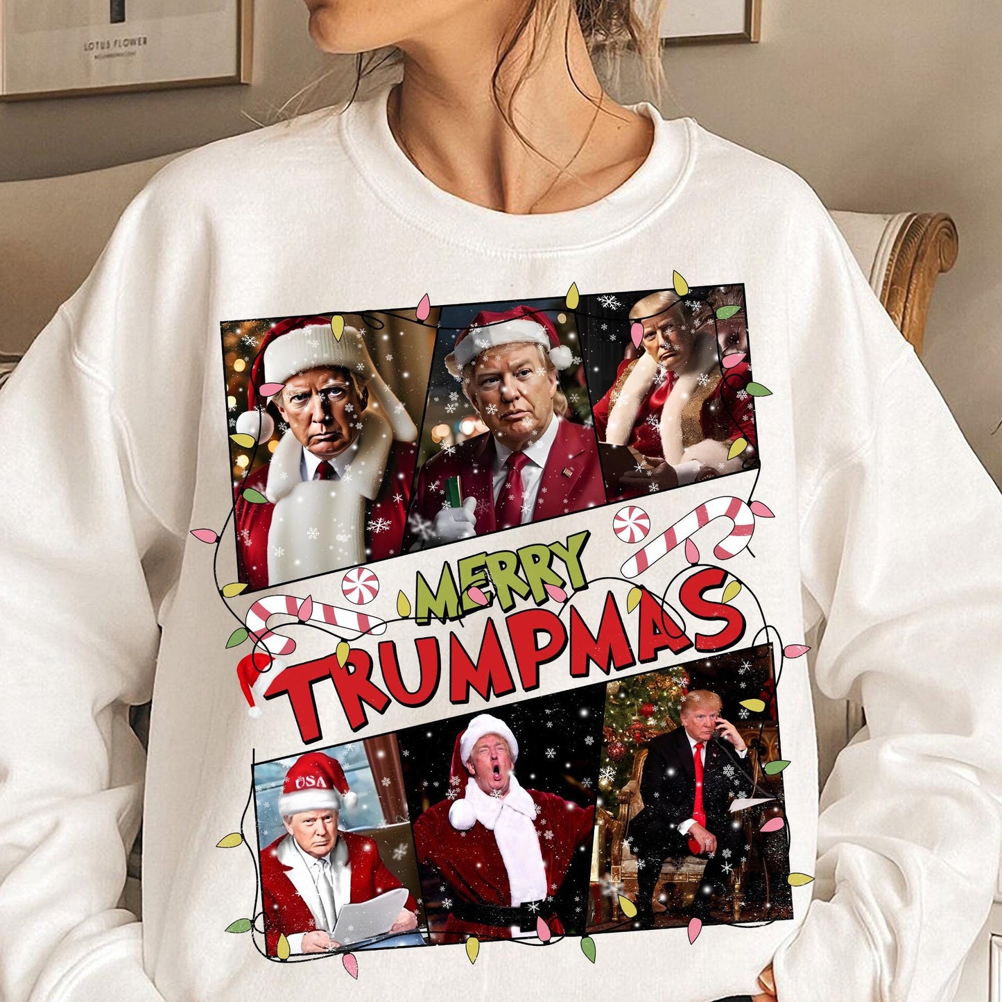 Merry Trumpmas T-Shirt With Christmas Design