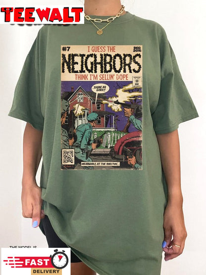 Neighbors Comic Book Inspired T Shirt