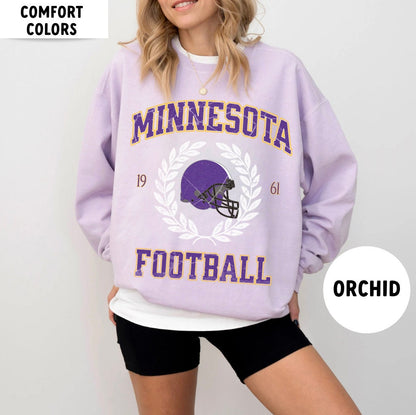 Minnesota Football Sweatshirt - Vintage Vikes Crewneck, Kirk Cousins Fans