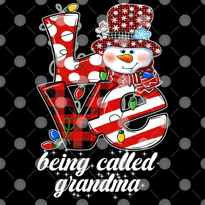 Love Being Called Grandma Snowman Christmas Shirt