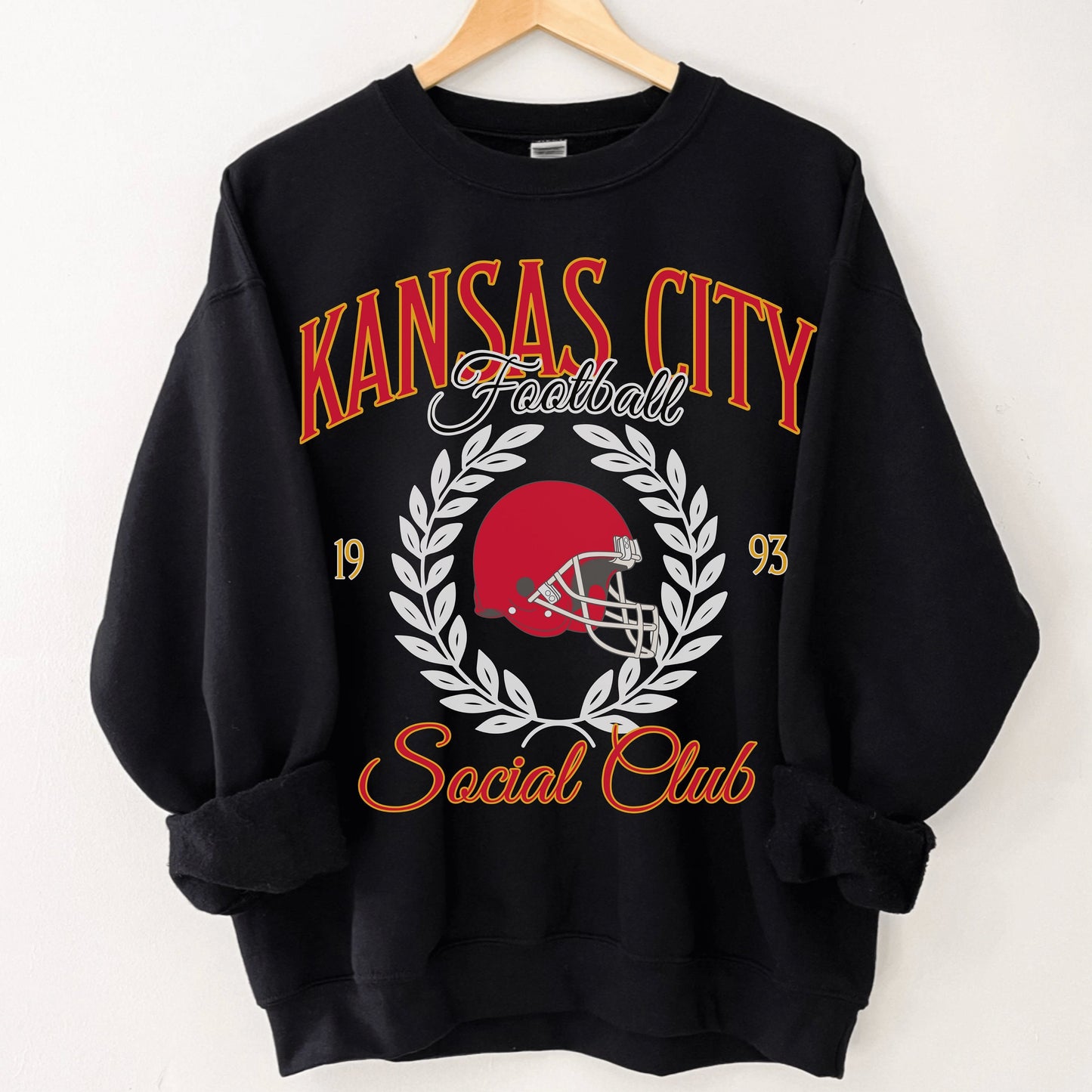 Vintage Kansas City Football Sweatshirt - Chief Crewneck Hoodie Shirt