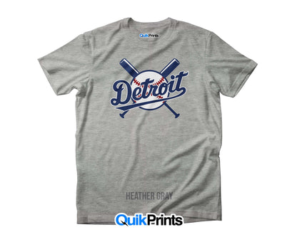 Detroit Baseball Custom T-Shirts - Adult, Youth & Big Sizes