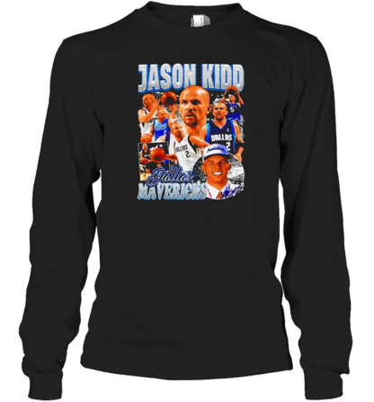 Jason Kidd Dallas Mavericks Basketball Graphic Signature 2024 T-Shirt