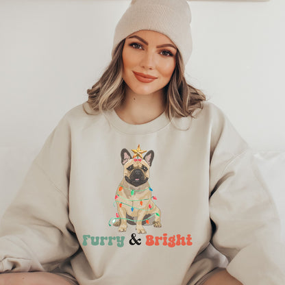 French Bulldog Christmas Sweatshirt Frenchie Lover Dog Holiday Gift Shirt