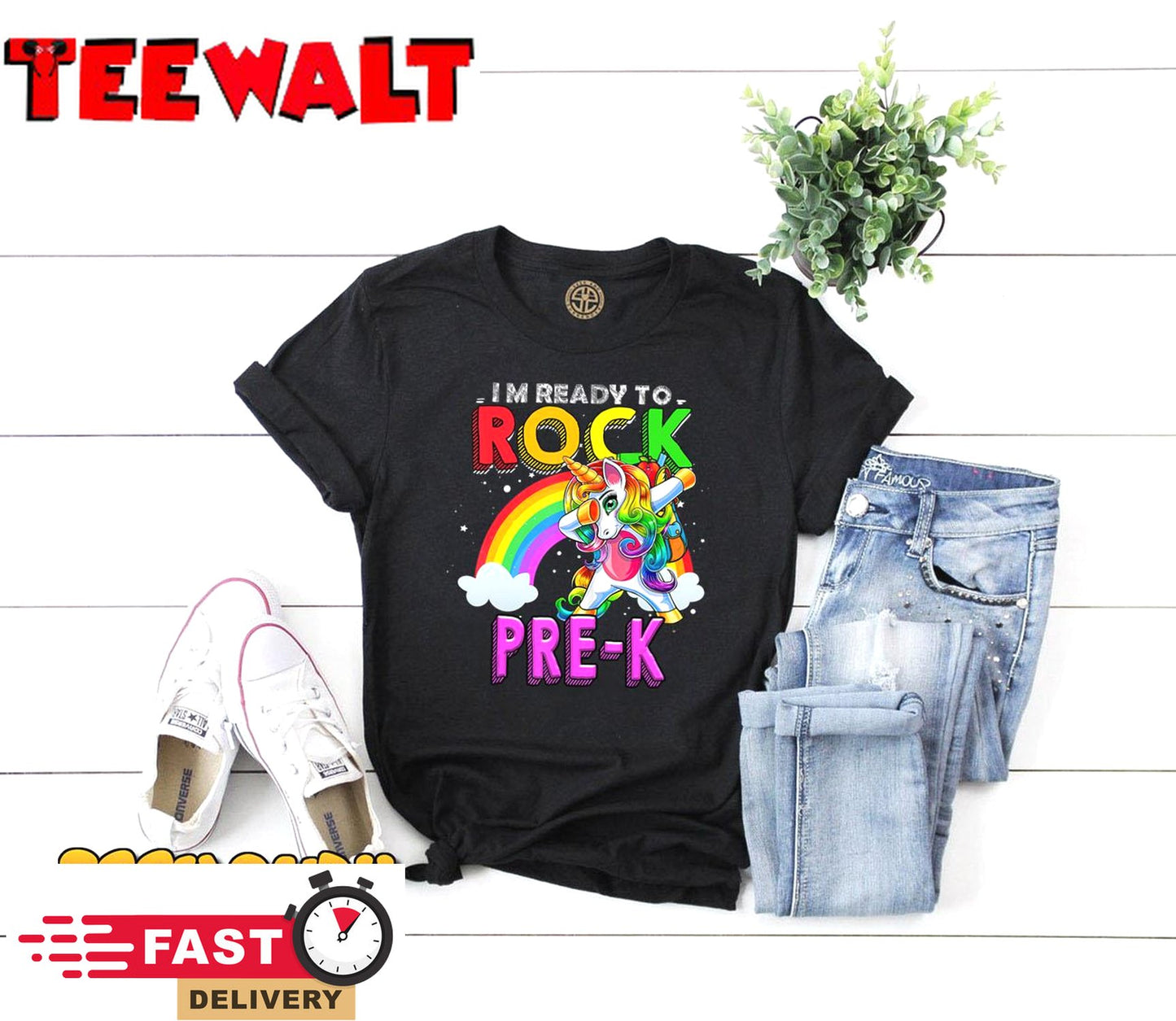 Ready To Rock Pre-k Unicorn Back To School For Boys Girls T-Shirt