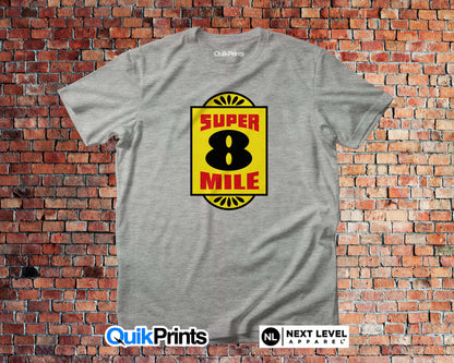 Super 8 Mile Road Parody Logo Shirt - Free Sticker Included