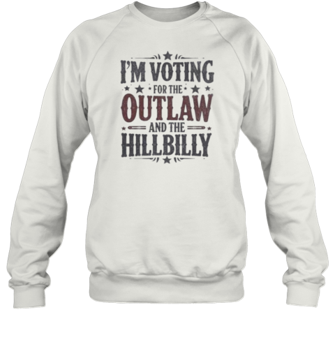 I'M Voting For The Outlaw And The Hillbilly Trump Vance 2024 Election T-Shirt