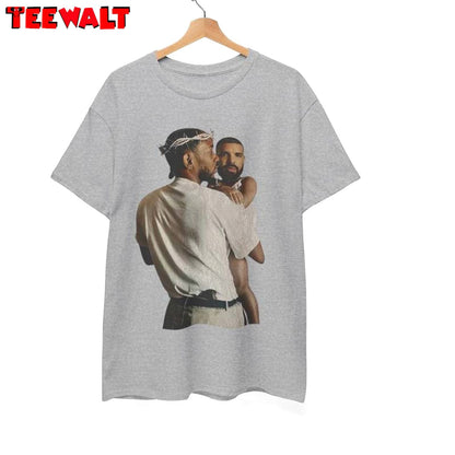 Kendrick Lamar Holding Baby Drake T Shirt, Creative Kendrick Lamar Shirt Sweater