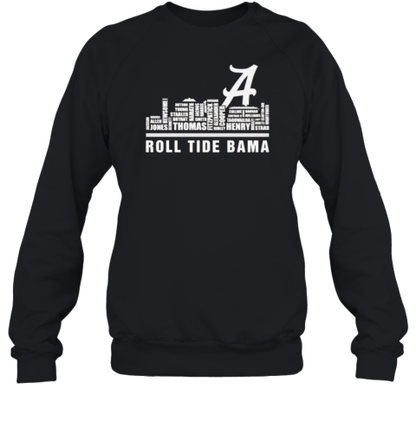 Alabama Roll Tide Bama Players Names City T-Shirt